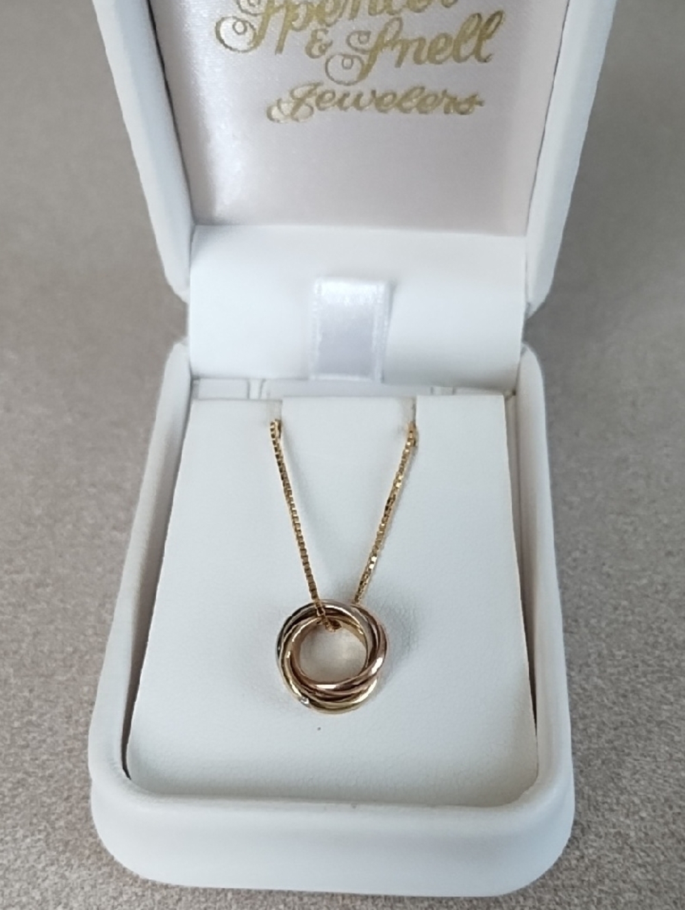 tricolor 14kt gold with Diamonds Necklace